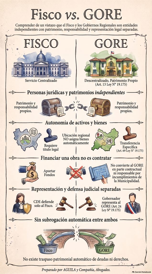 Infografía: Fisco de Chile y gobiernos regionales